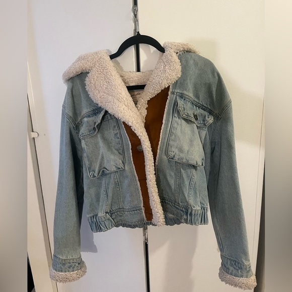 Free People Fur Denim jacket - Picture 7 of 13